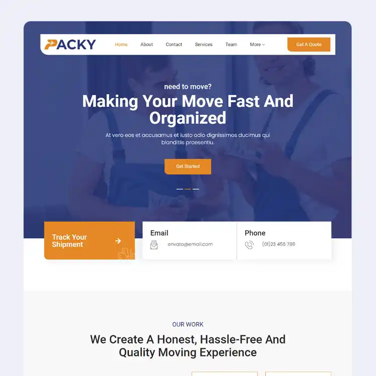 Packy elementor template kit