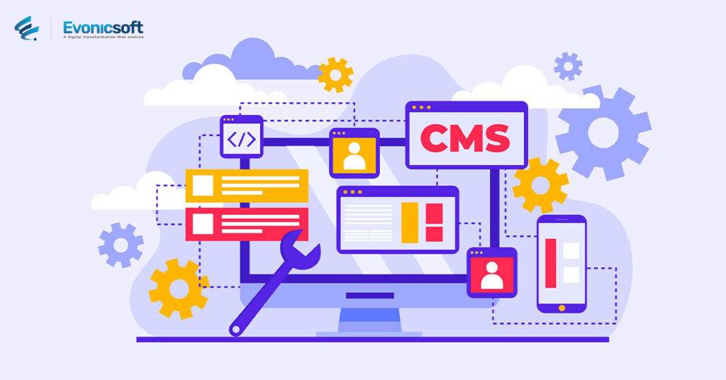 cms website development diagram